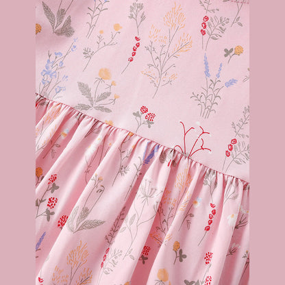 MyKids-USA® Summer Baby Kids Girls Short Sleeves Floral Pattern Dress