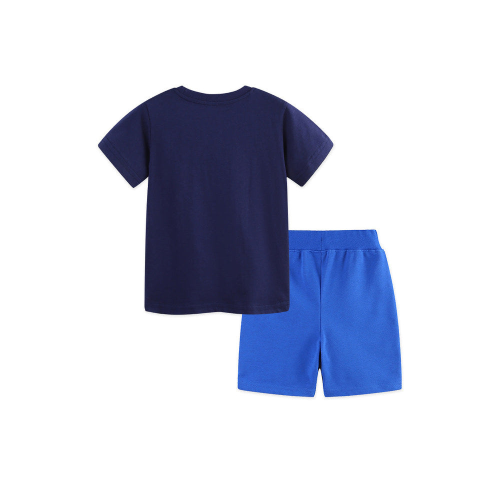 MyKids-USA® Arrival Summer Baby Kids Boys Short Sleeves Cartoon Pattern T-shirt and Shorts Clothing Set