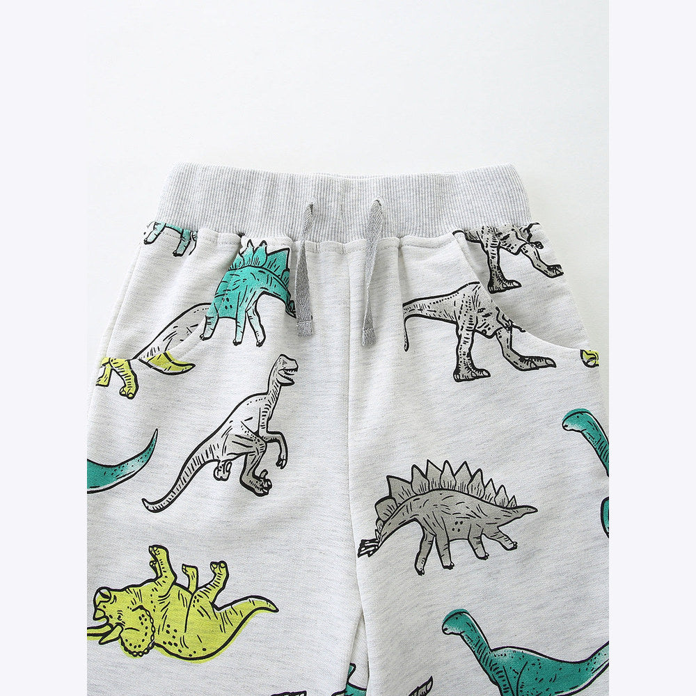 MyKids-USA® Arrival Summer Baby Kids Boys Short Sleeves Animals Cartoon Pattern T-shirt and Shorts Clothing Set