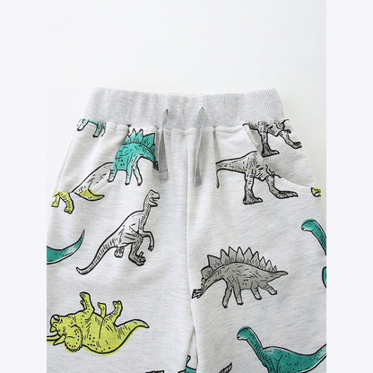 MyKids-USA® Arrival Summer Baby Kids Boys Short Sleeves Animals Cartoon Pattern T-shirt and Shorts Clothing Set