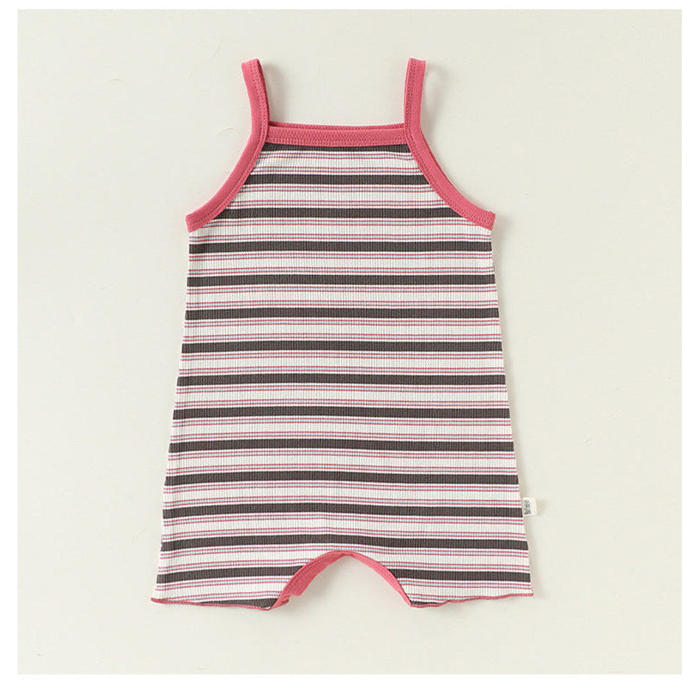 MyKids-USA® Summer Arrival Baby Sleeveless Striped Pattern Thin Rompers Bodysuits