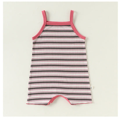 MyKids-USA® Summer Arrival Baby Sleeveless Striped Pattern Thin Rompers Bodysuits