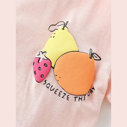MyKids-USA® Arrival Summer Baby Kids Girls Short Sleeves Fruits Pattern T-shirt and Pants Clothing Set