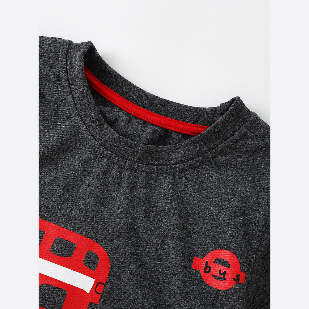 MyKids-USA® Summer Boys’ Cartoon Pattern T-shirt in European and American Style