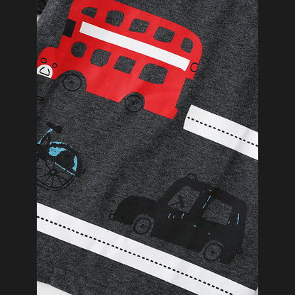 MyKids-USA® Summer Boys’ Cartoon Pattern T-shirt in European and American Style