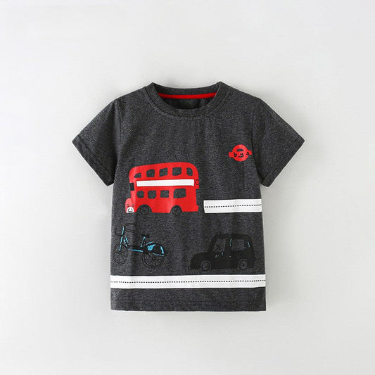 MyKids-USA® Boys’ Cartoon Pattern T-shirt in European and American Style