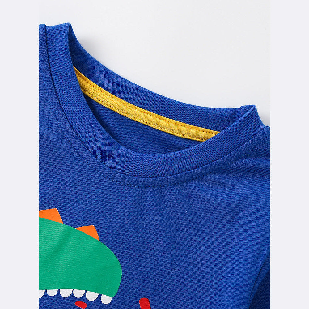MyKids-USA® Summer Boys’ Cartoon Pattern T-shirt in European and American Style