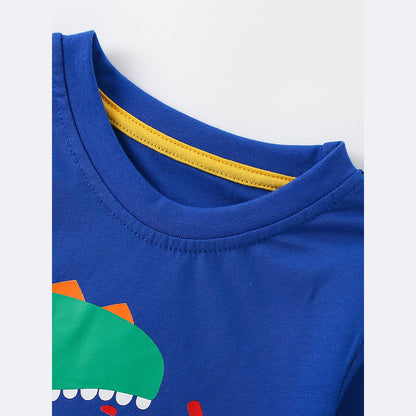 MyKids-USA® Summer Boys’ Cartoon Pattern T-shirt in European and American Style