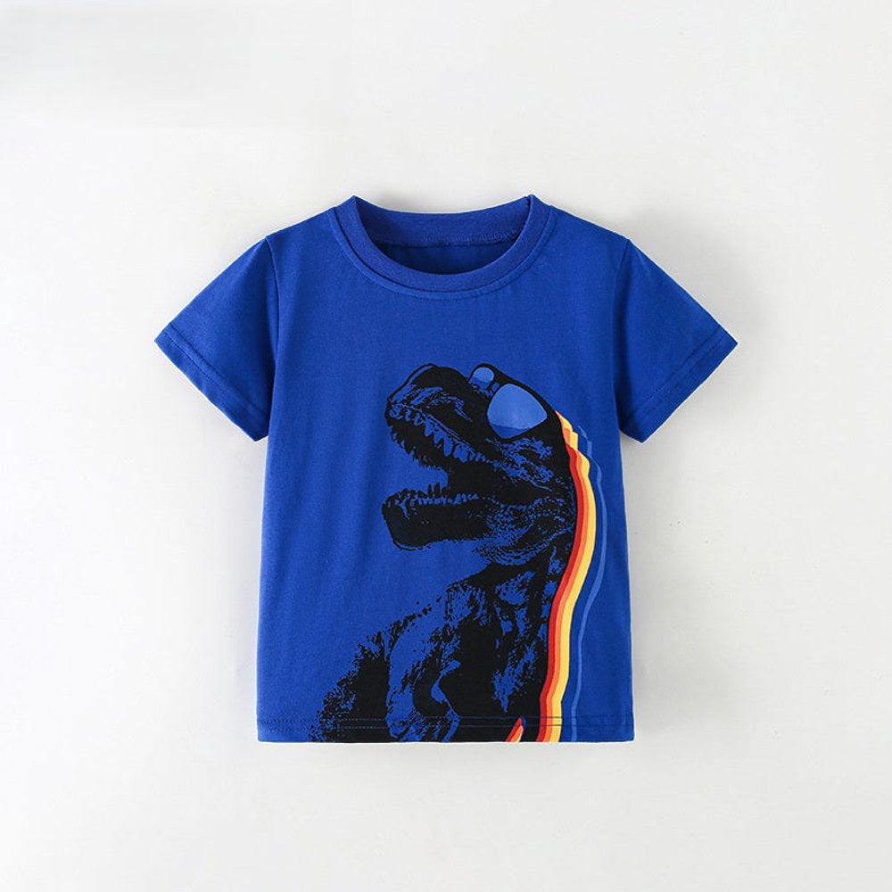 MyKids-USA® Summer Boys’ Cartoon Pattern T-shirt in European and American Style