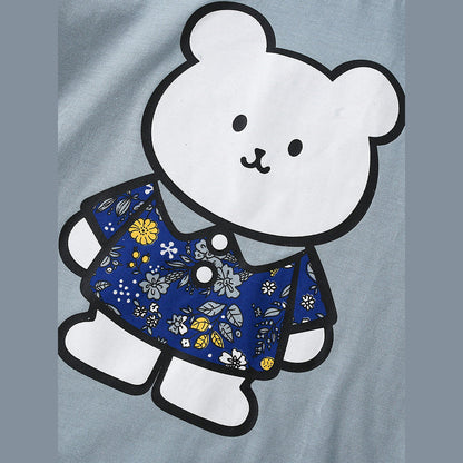 MyKids-USA® Summer Girls’ Cartoon Pattern T-shirt in European and American Style