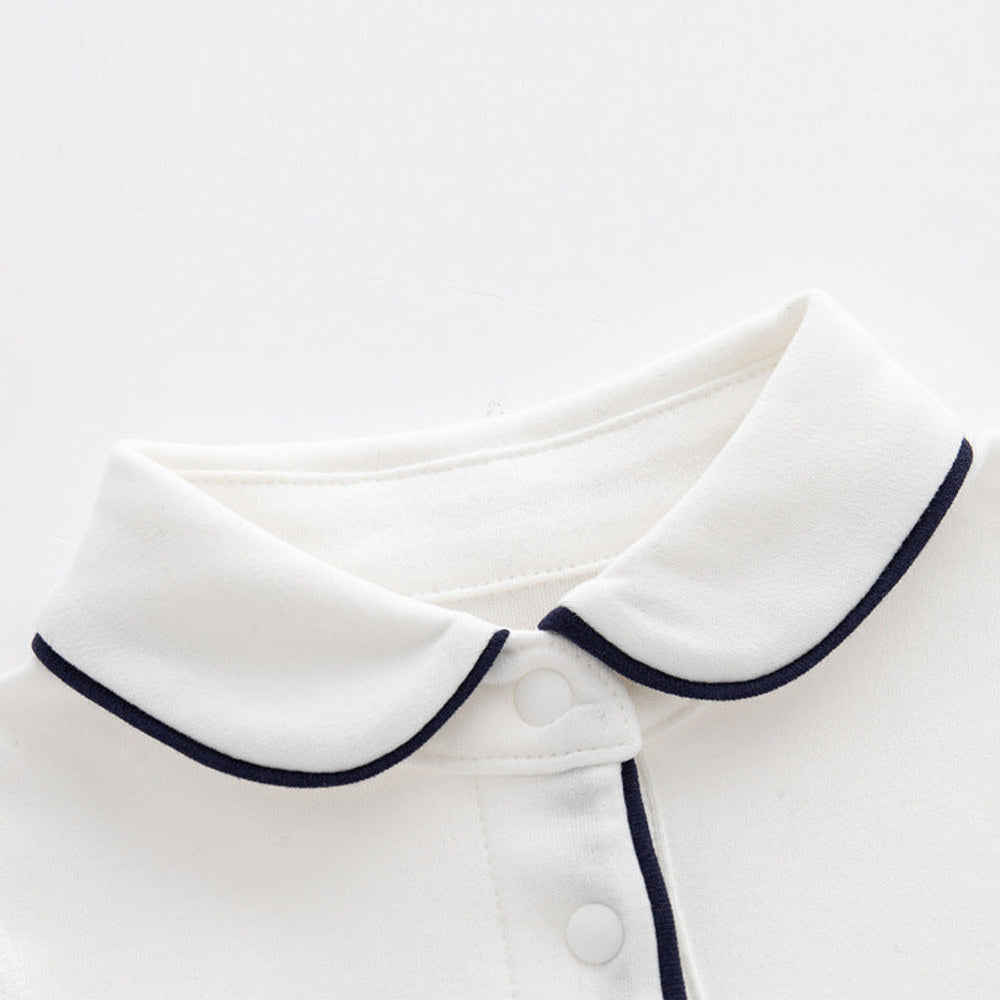 MyKids-USA® Autumn Arrival Baby Boys Long Sleeves Turn-down Collar Bodysuit