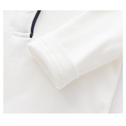 MyKids-USA® Autumn Arrival Baby Boys Long Sleeves Turn-down Collar Bodysuit