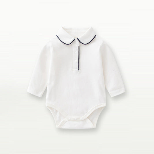 MyKids-USA® Baby Boys Long Sleeves Turn-down Collar Bodysuit