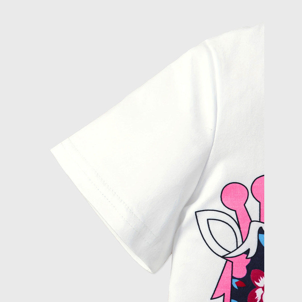 MyKids-USA® Summer Baby Kids Girls Short Sleeves Floral Cartoon Pattern T-shirt and Shorts Clothing Set