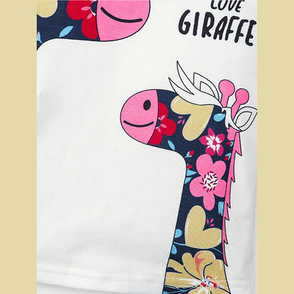 MyKids-USA® Summer Baby Kids Girls Short Sleeves Floral Cartoon Pattern T-shirt and Shorts Clothing Set