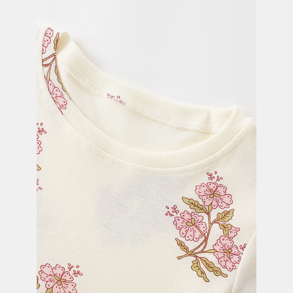 MyKids-USA® Summer Baby Kids Girls Short Sleeves Flowers Pattern Dress