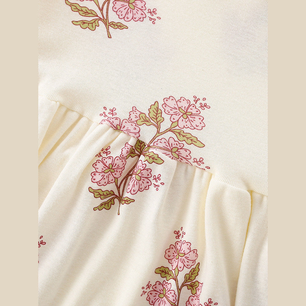 MyKids-USA® Summer Baby Kids Girls Short Sleeves Flowers Pattern Dress