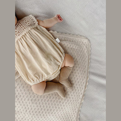 MyKids-USA® Summer Arrival Baby Girls Sleeveless Lace Flowers Pattern Bodysuit with Hairband