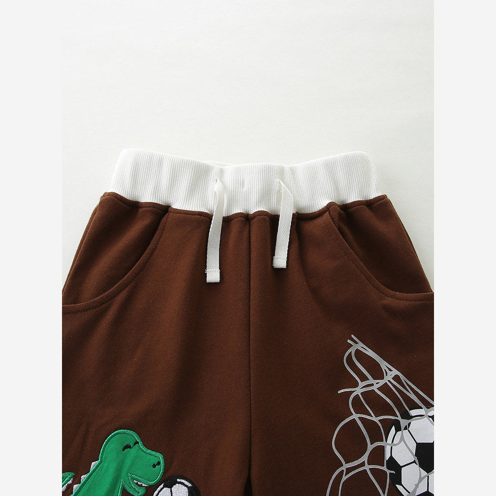 MyKids-USA® Baby Kids Boys Short Sleeves Cartoon Pattern T-shirt and Shorts Clothing Set
