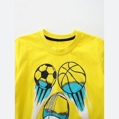MyKids-USA® Baby Kids Boys Short Sleeves Cartoon Pattern T-shirt and Shorts Clothing Set