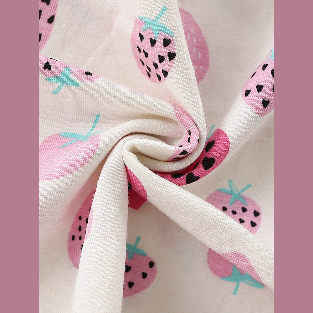 MyKids-USA® Baby Kids Girls Short Sleeves Fruits Pattern Dress