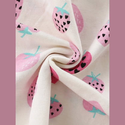 MyKids-USA® Baby Kids Girls Short Sleeves Fruits Pattern Dress