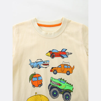 MyKids-USA® Baby Kids Casual Cartoon Pattern T-shirt Clothing Set for Boys