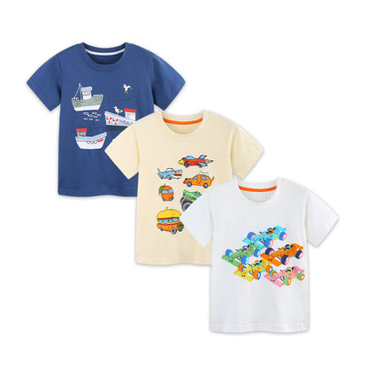 MyKids-USA® Baby Kids Casual Cartoon Pattern T-shirt Clothing Set for Boys
