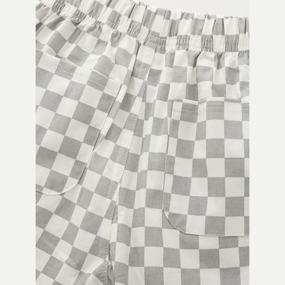 MyKids-USA® Baby Kids Casual Style Plaid Shorts