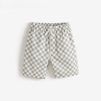 MyKids-USA® Baby Kids Casual Style Plaid Shorts