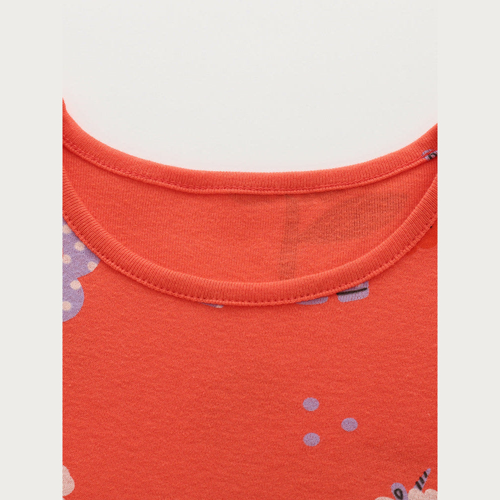 MyKids-USA® Baby Kids Girls Short Sleeves Flowers and Cartoon Pattern Dress