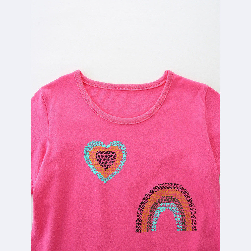 MyKids-USA® Baby Kids Fruits and Animals Cartoon Pattern T-shirt Clothing Set for Girls