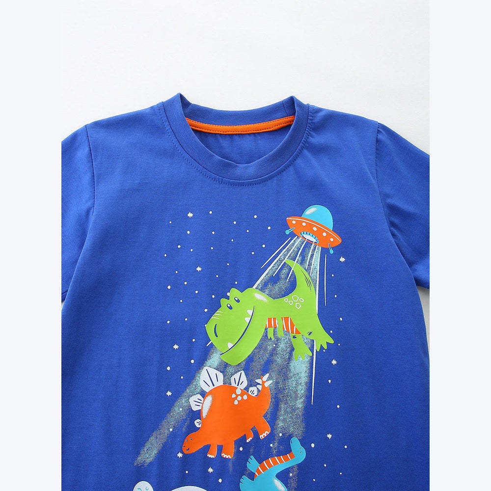 MyKids-USA® Baby Kids Letter and Cartoon Pattern T-shirt Clothing Set for Boys