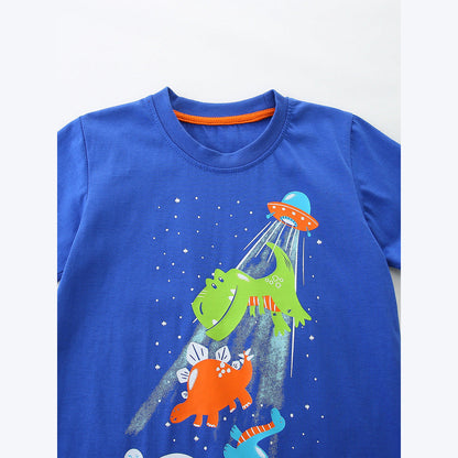 MyKids-USA® Baby Kids Letter and Cartoon Pattern T-shirt Clothing Set for Boys