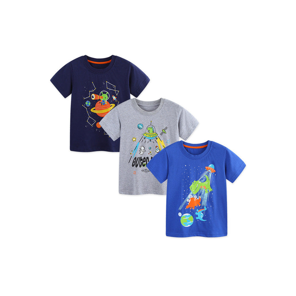 MyKids-USA® Baby Kids Letter and Cartoon Pattern T-shirt Clothing Set for Boys
