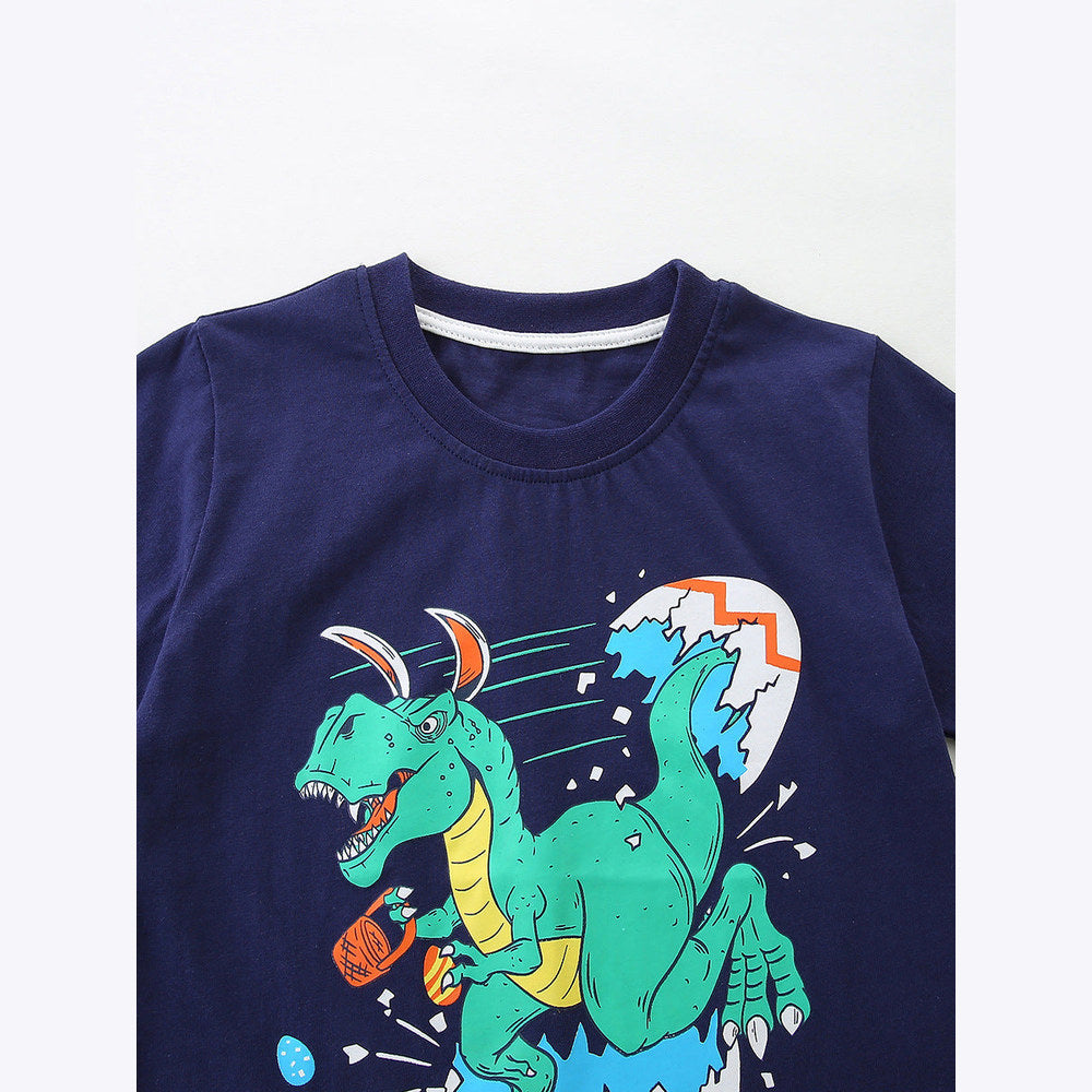 MyKids-USA® Baby Kids Letter and Cartoon Pattern T-shirt Clothing Set for Boys