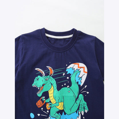 MyKids-USA® Baby Kids Letter and Cartoon Pattern T-shirt Clothing Set for Boys