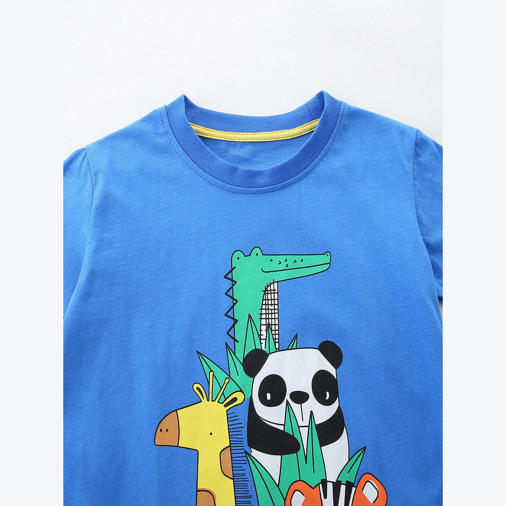 MyKids-USA® Baby Kids Letter and Cartoon Pattern T-shirt Clothing Set for Boys