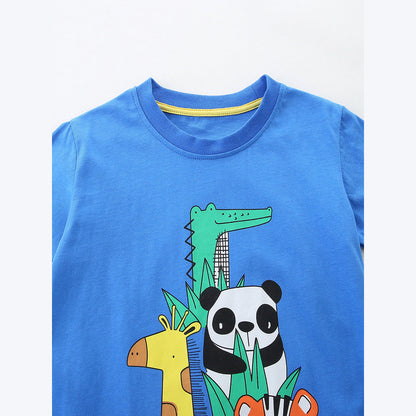 MyKids-USA® Baby Kids Letter and Cartoon Pattern T-shirt Clothing Set for Boys