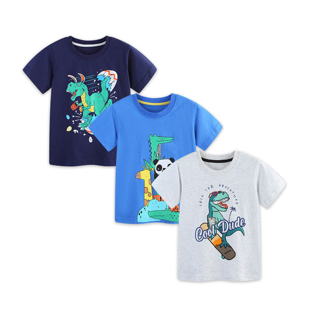 MyKids-USA® Baby Kids Letter and Cartoon Pattern T-shirt Clothing Set for Boys