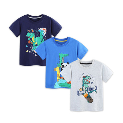 MyKids-USA® Baby Kids Letter and Cartoon Pattern T-shirt Clothing Set for Boys