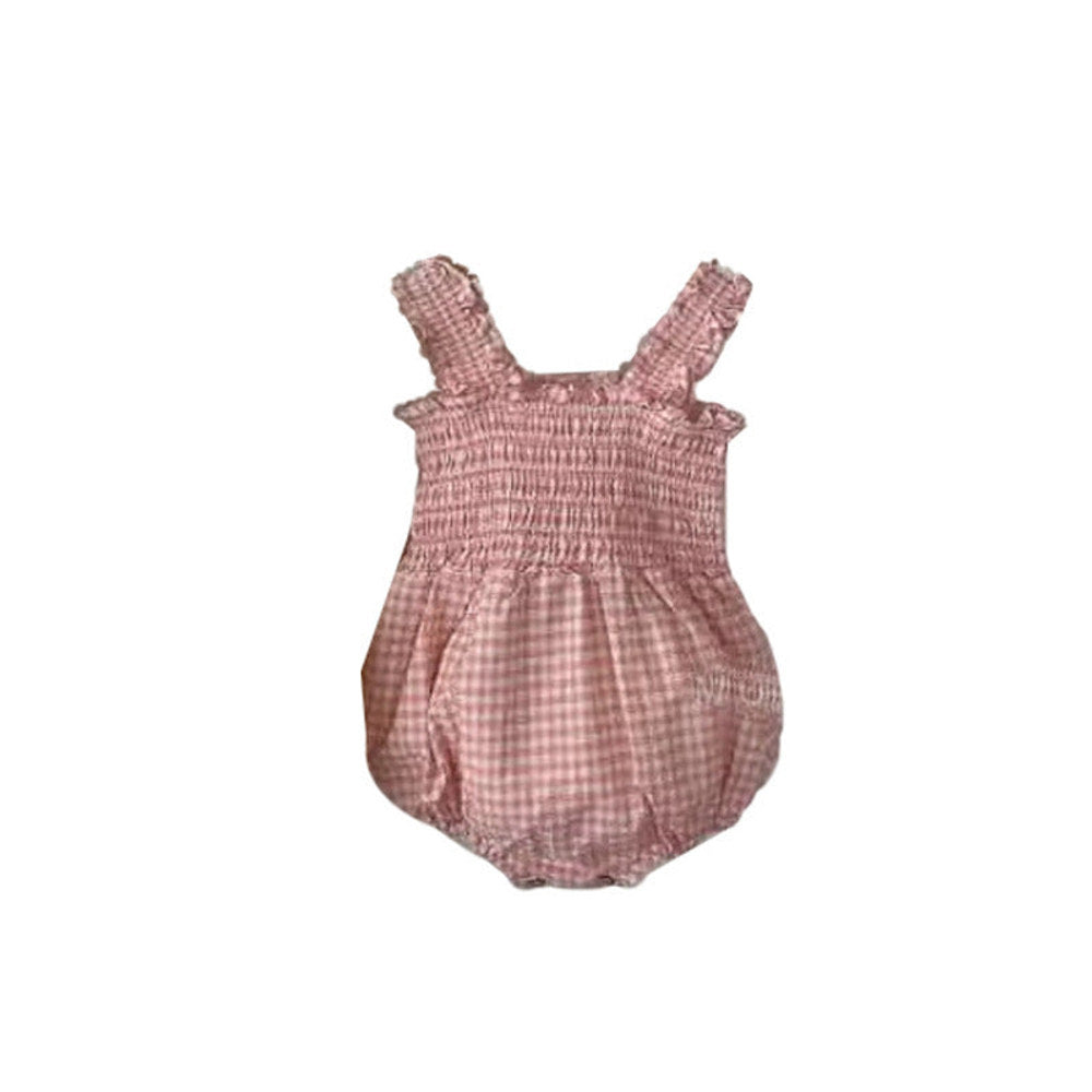 MyKids-USA® Baby Girls Sleeveless Plaid Pattern Bodysuit
