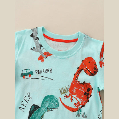 MyKids-USA® Baby Kids Animals Cartoon Pattern T-shirt Clothing Set for Boys