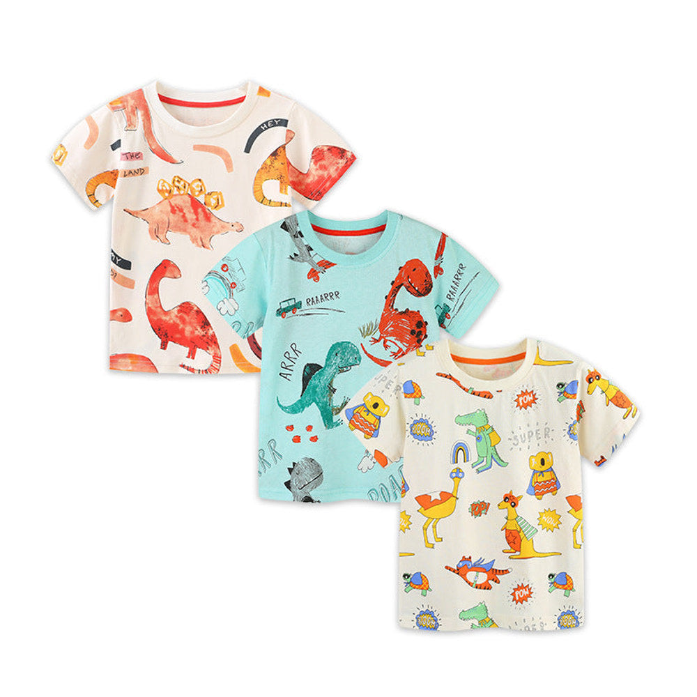 MyKids-USA® Baby Kids Animals Cartoon Pattern T-shirt Clothing Set for Boys