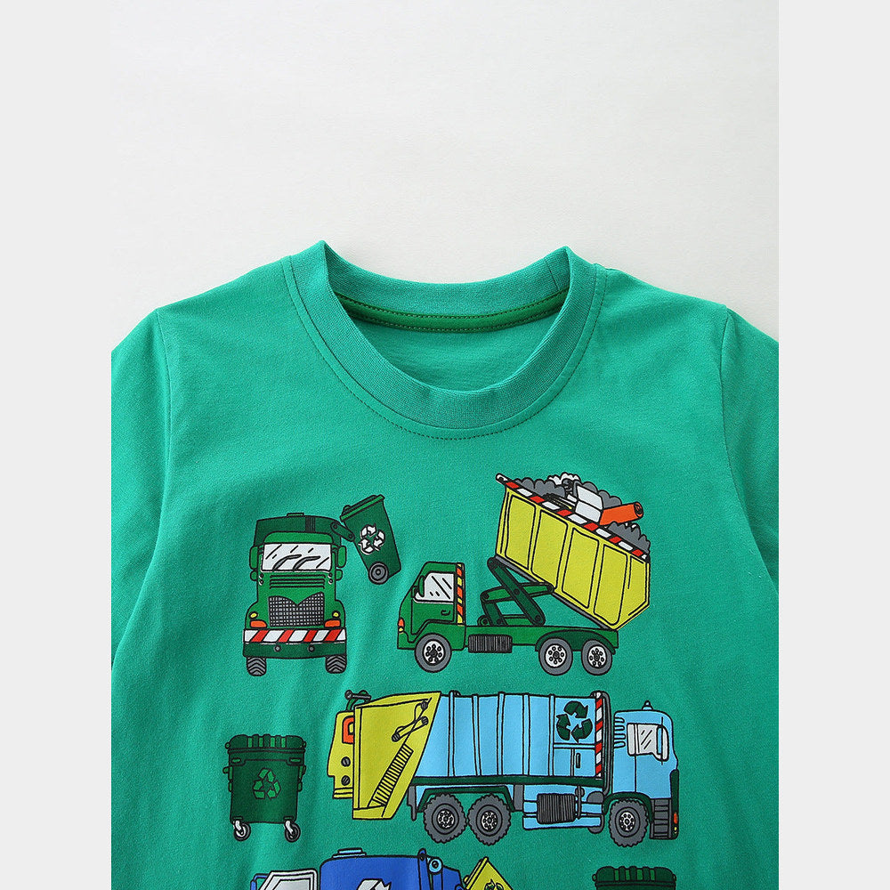 MyKids-USA® Baby Kids Casual Cartoon Pattern T-shirt Clothing Set for Boys