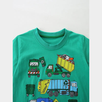 MyKids-USA® Baby Kids Casual Cartoon Pattern T-shirt Clothing Set for Boys