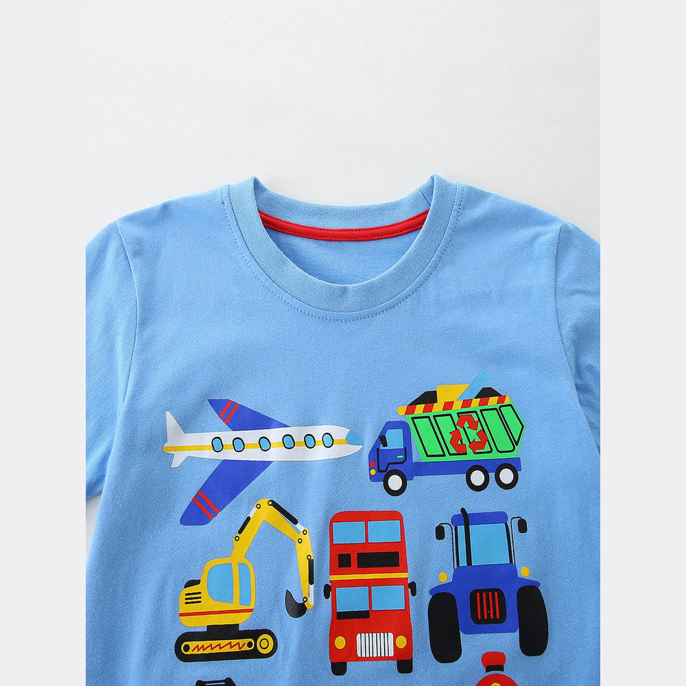 MyKids-USA® Baby Kids Casual Cartoon Pattern T-shirt Clothing Set for Boys