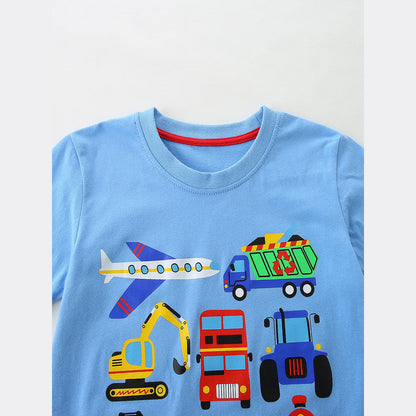 MyKids-USA® Baby Kids Casual Cartoon Pattern T-shirt Clothing Set for Boys
