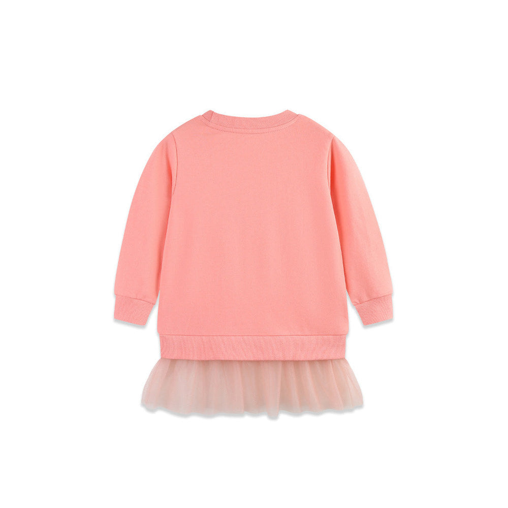 MyKids-USA® Embroidered Pattern Long Sleeves Pullover with Tulle Decoration for Stylish Girls