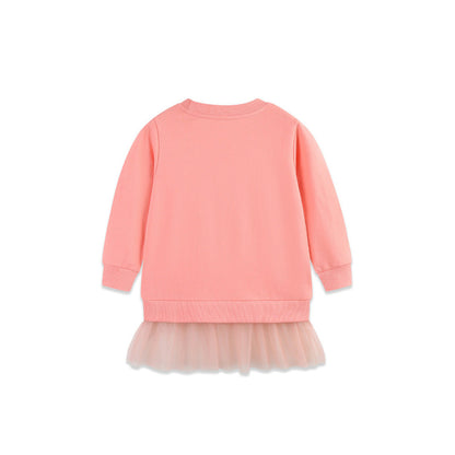MyKids-USA® Embroidered Pattern Long Sleeves Pullover with Tulle Decoration for Stylish Girls